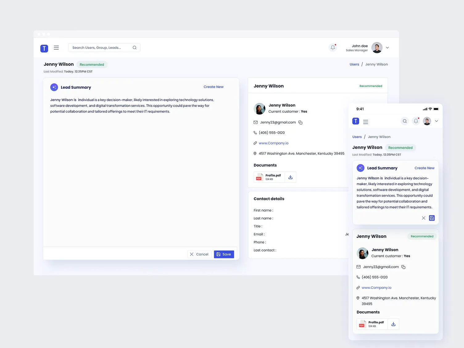 Insurtech Global interface design